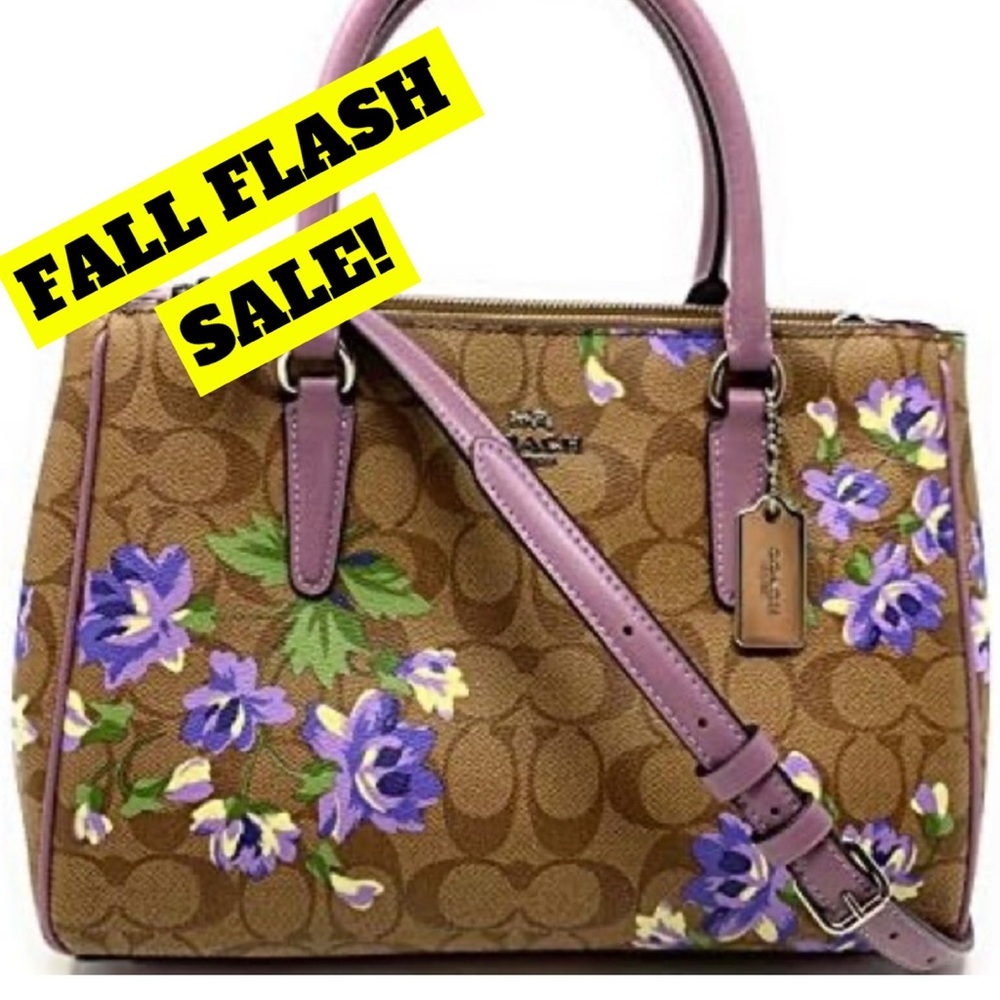 FALL FLASH SALE! Coach Surrey Carryall bag with Lily Print